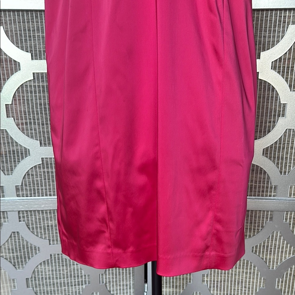 Calvin Klein Pink Satin Sheath Dress - Picture 2 of 9
